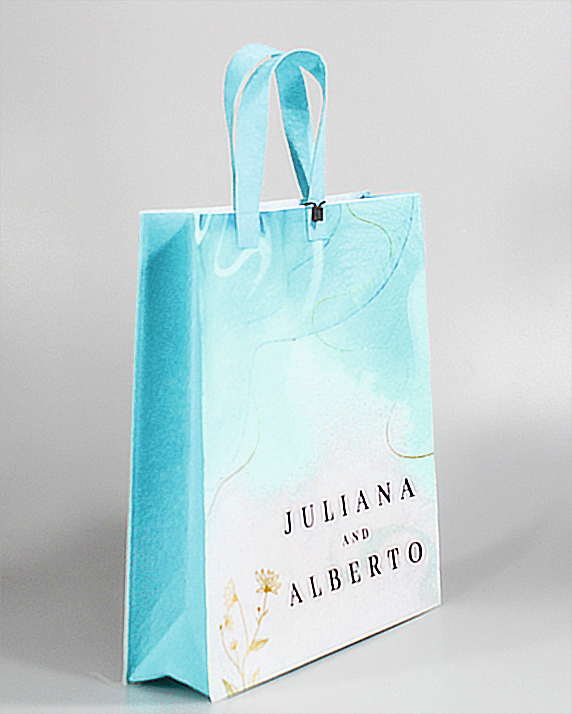 Wedding Return Gift Bag Customized Name and Quotes Size 12 x
