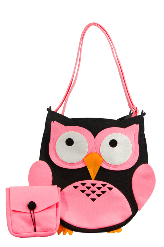 Nauticrew Blue Owl Bag | Lightweight Handbag | Stylish Shoulder Bag |Felt Tote Bag.