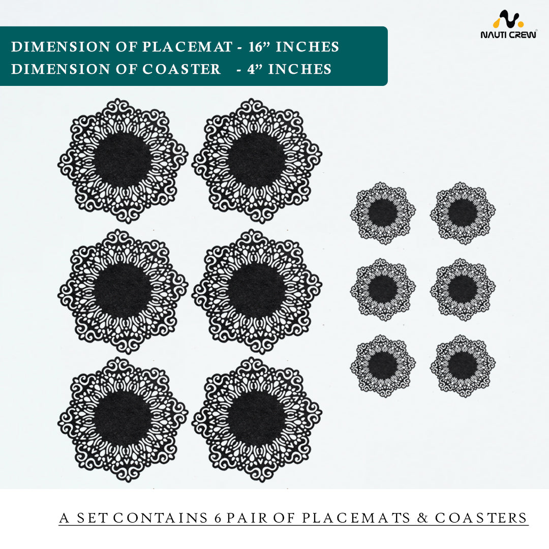 Placemats & caoster - NCC001 - Set of 6