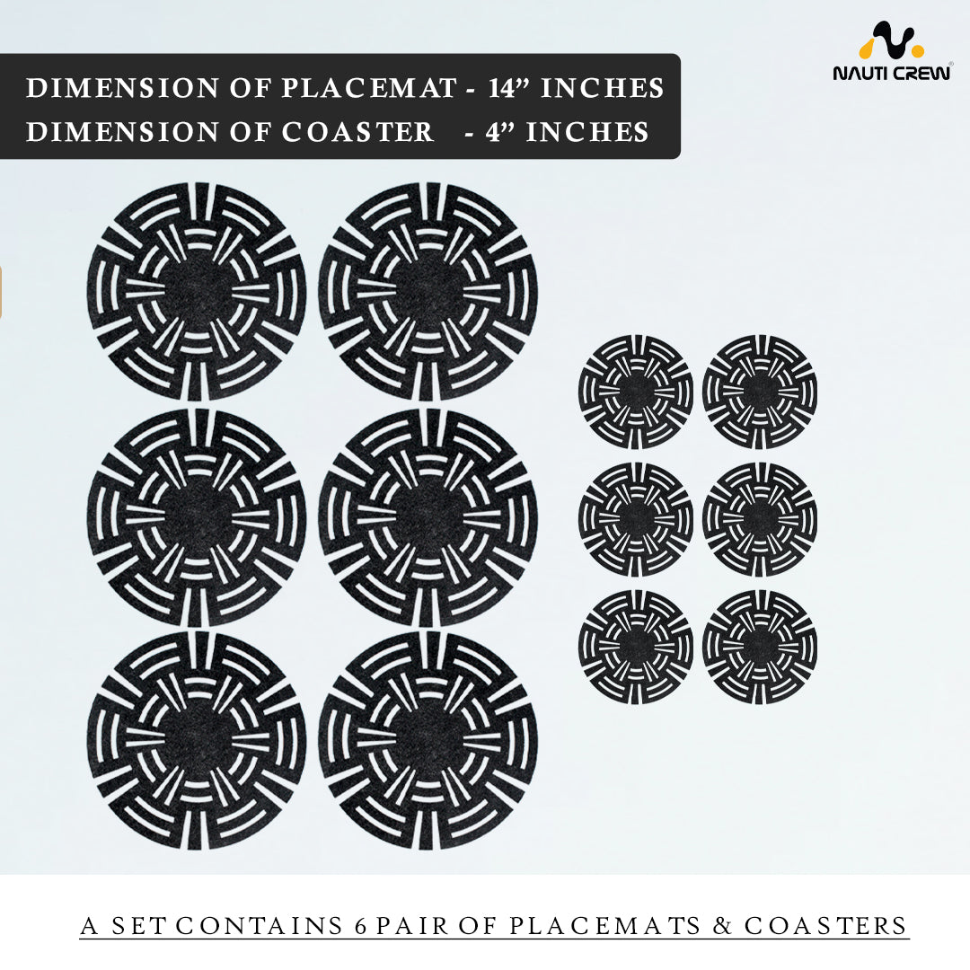 Placemats & caoster - NCC002 - Set of 6