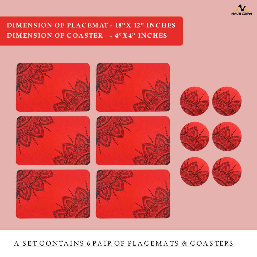 Placemats & caoster - NCC008 - Set of 6