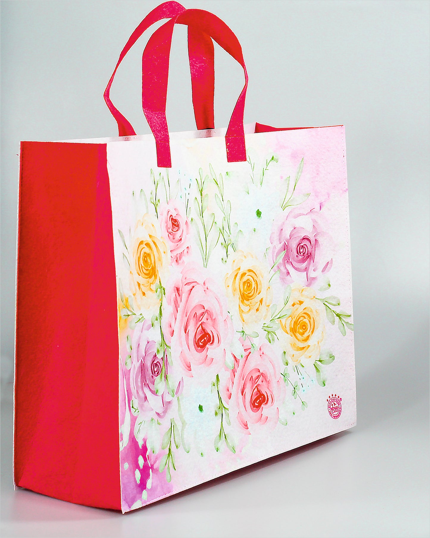 Nauticrew Flower Printed Gift Bag | Reception | Get Together | Size 14.5 x 12 x 4 | 50 Nos.