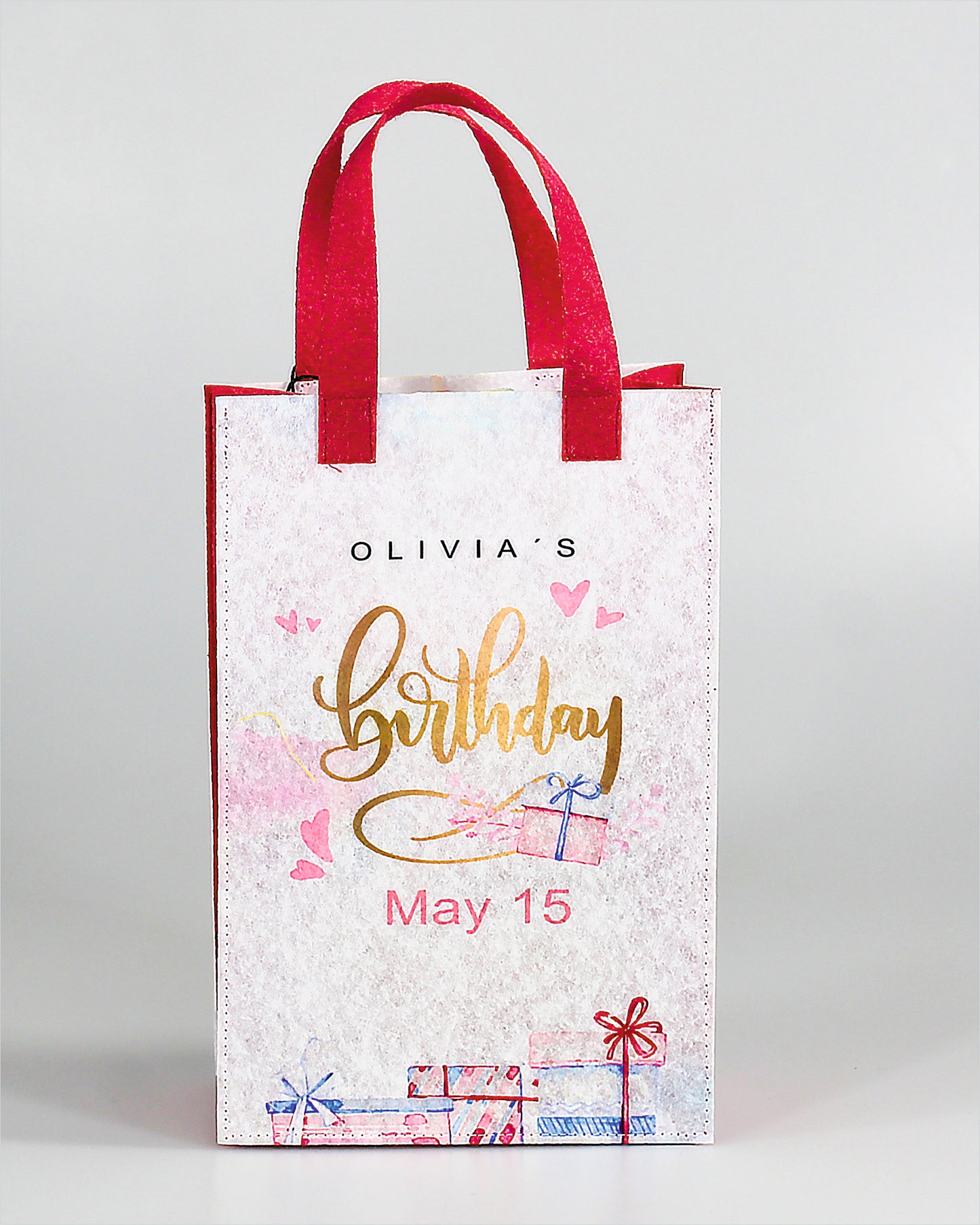 Customized Design Felt Gift Bag |Birthday Gift | Return Gift | Small Presents | Multicolor