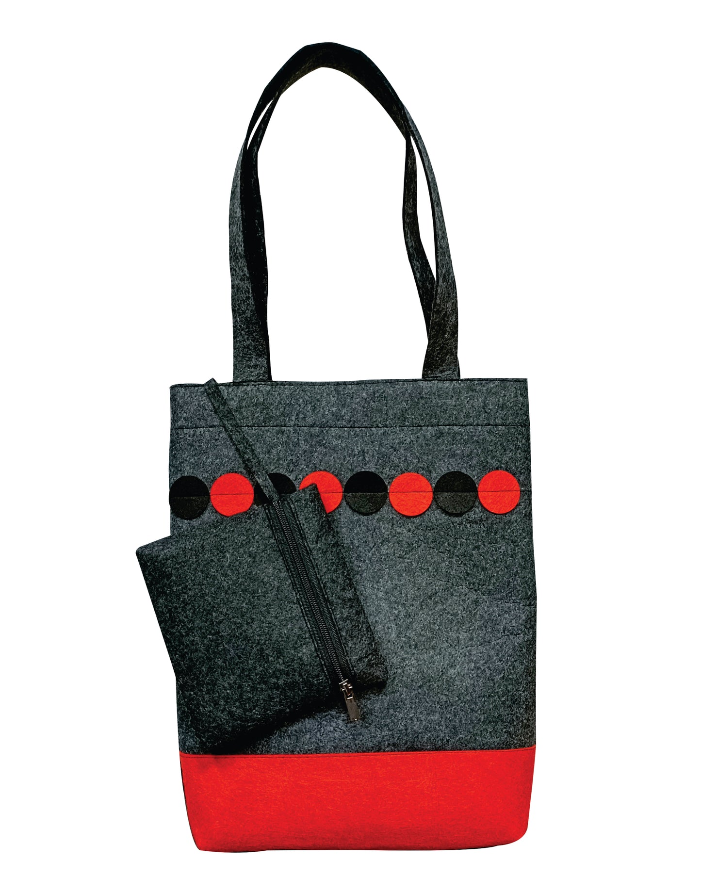 Nauticrew Handbag with Pouch | Lightweight Handbag | Stylish Shoulder Bag |Felt Tote Bag.